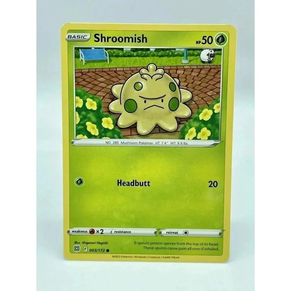 Shroomish 003/172 SWSH Brilliant Stars Non-Holo Pokemon TCG Mint Unplayed - Picture 1 of 6